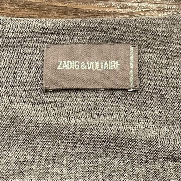 LIKE NEW! Zadig & Voltaire Happy Skull embellished wool sweater. XS. GREY. - Picture 9 of 9